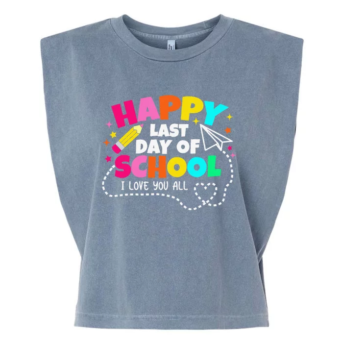 Happy Last Day Of School Teacher Graduation Garment-Dyed Women's Muscle Tee