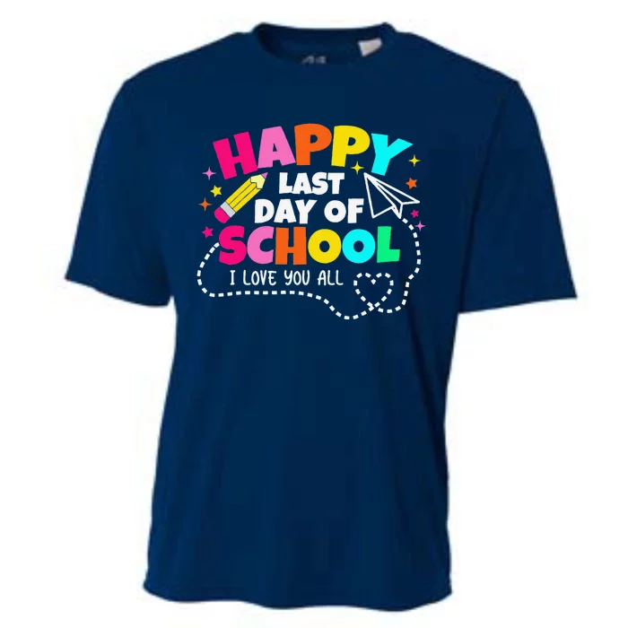 Happy Last Day Of School Teacher Graduation Cooling Performance Crew T-Shirt