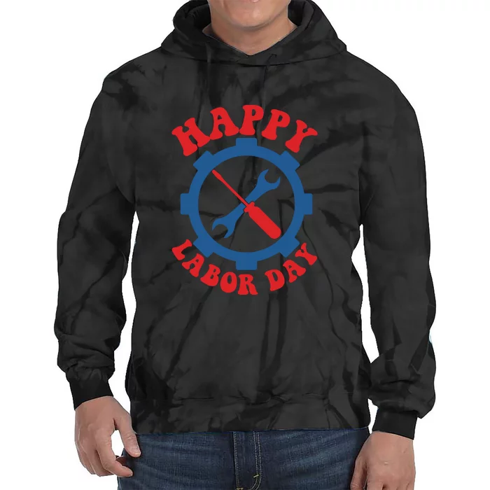 Happy Labor Day Gift Tie Dye Hoodie