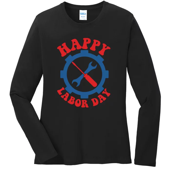 Happy Labor Day Gift Ladies Long Sleeve Shirt