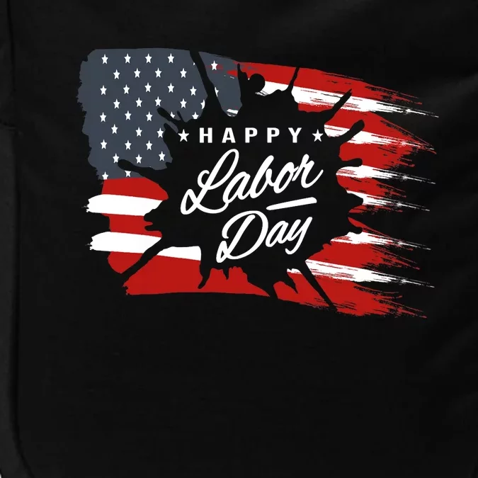 Happy Labor Day Gift American Flag Impact Tech Backpack