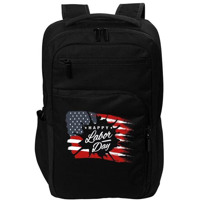 Happy Labor Day Gift American Flag Impact Tech Backpack