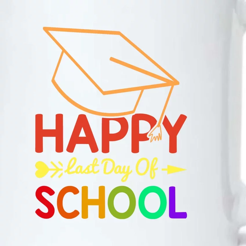 Happy Last Day Of School Kids Teacher Student Black Color Changing Mug