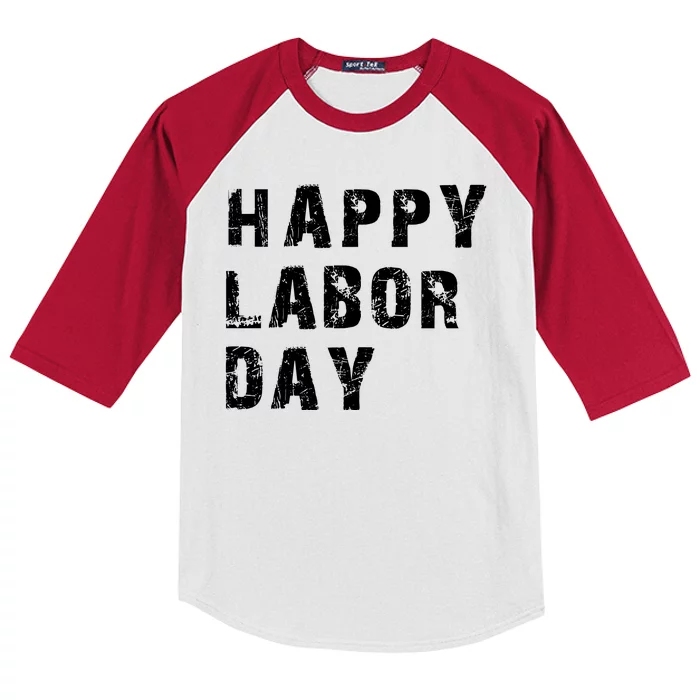 HAPPY LABOR DAY Kids Colorblock Raglan Jersey