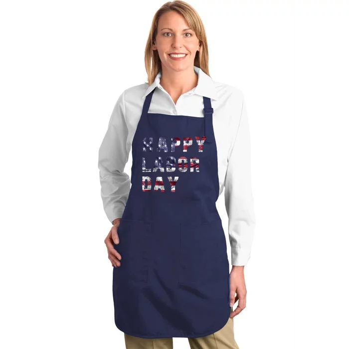 HAPPY LABOR DAY Full-Length Apron With Pocket