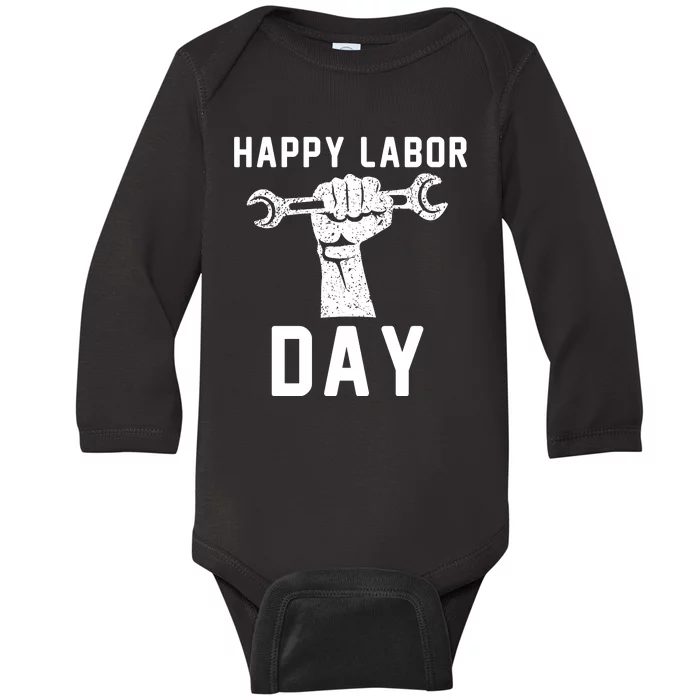 HAPPY LABOR DAY Baby Long Sleeve Bodysuit