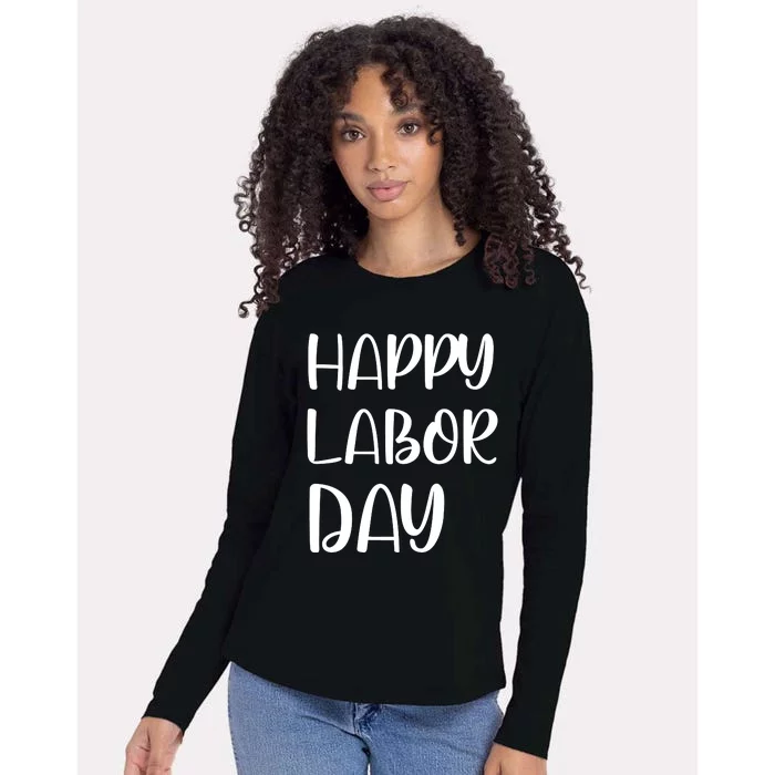 HAPPY LABOR DAY Womens Cotton Relaxed Long Sleeve T-Shirt