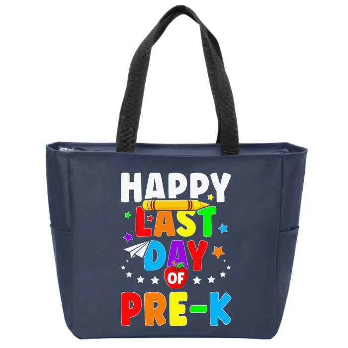 Happy Last Day Of PreK Graduation Teacher Students Zip Tote Bag