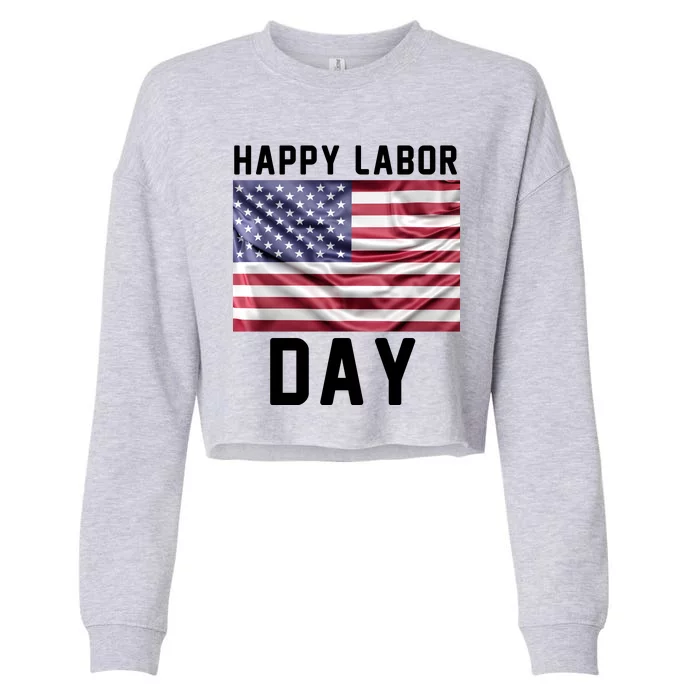 HAPPY LABOR DAY Cropped Pullover Crew