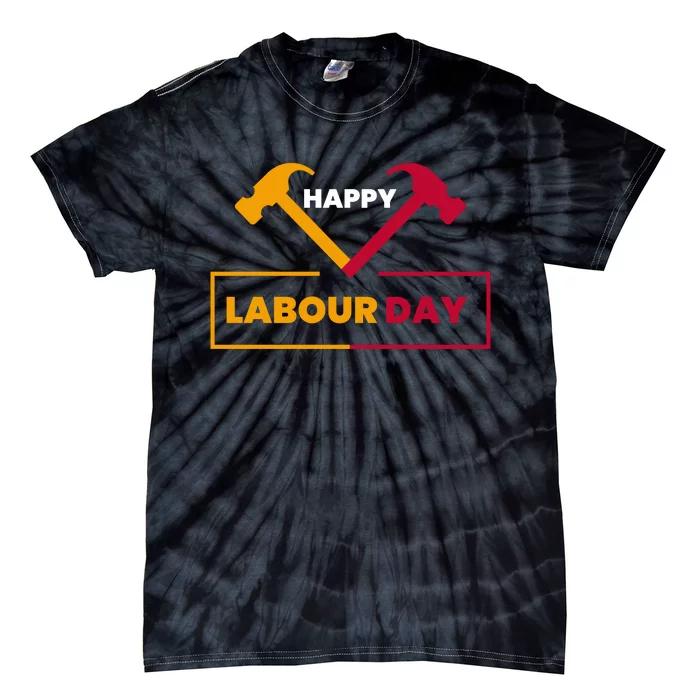 Happy Labor Day Celebration Graphic Tie-Dye T-Shirt