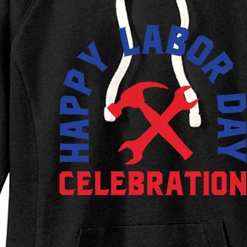 Happy Labor Day Celebration Graphic Women's Fleece Hoodie