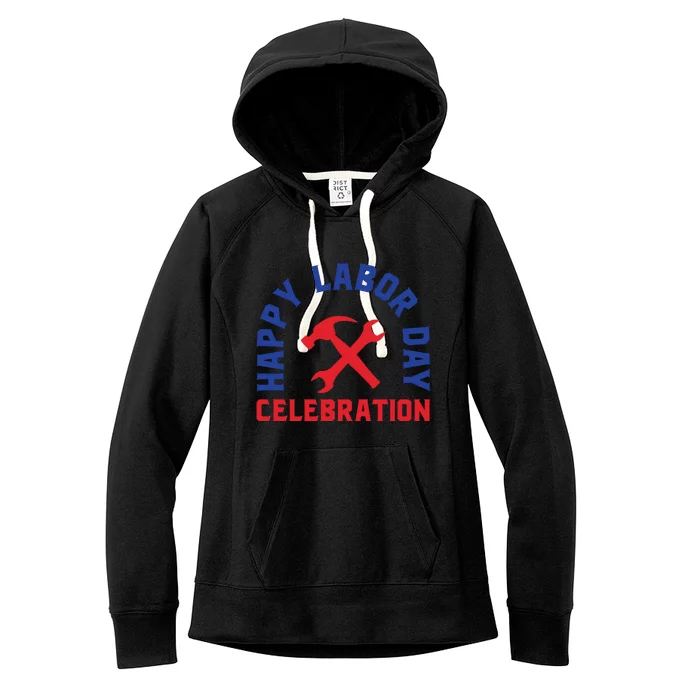 Happy Labor Day Celebration Graphic Women's Fleece Hoodie