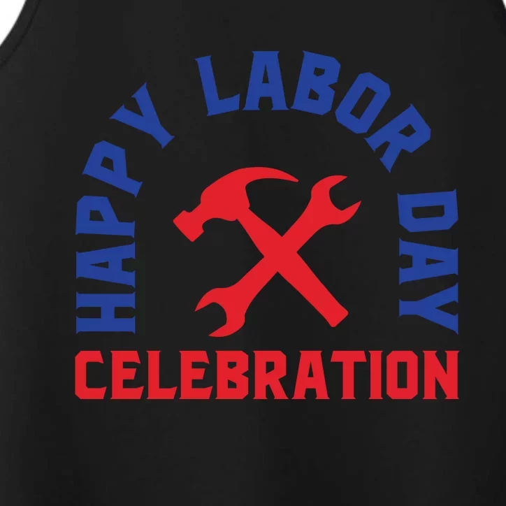 Happy Labor Day Celebration Graphic Performance Tank