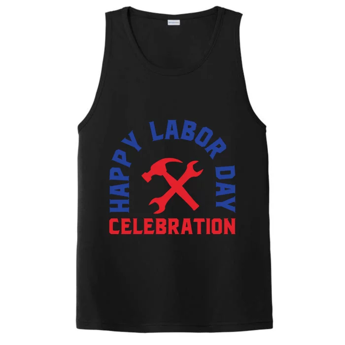 Happy Labor Day Celebration Graphic Performance Tank