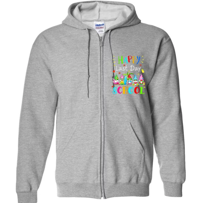 Happy Last Day Of School Teacher Student Graduation Gnomes Gift Full Zip Hoodie