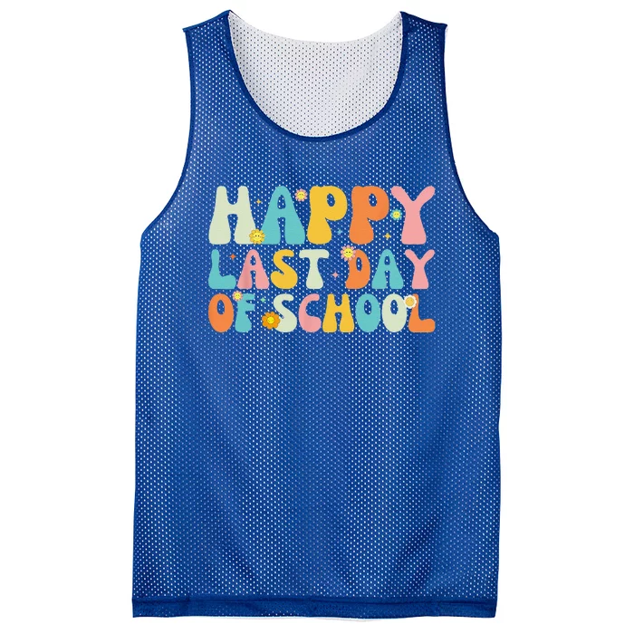 Happy Last Day Of School Teacher Student Graduation Mesh Reversible Basketball Jersey Tank