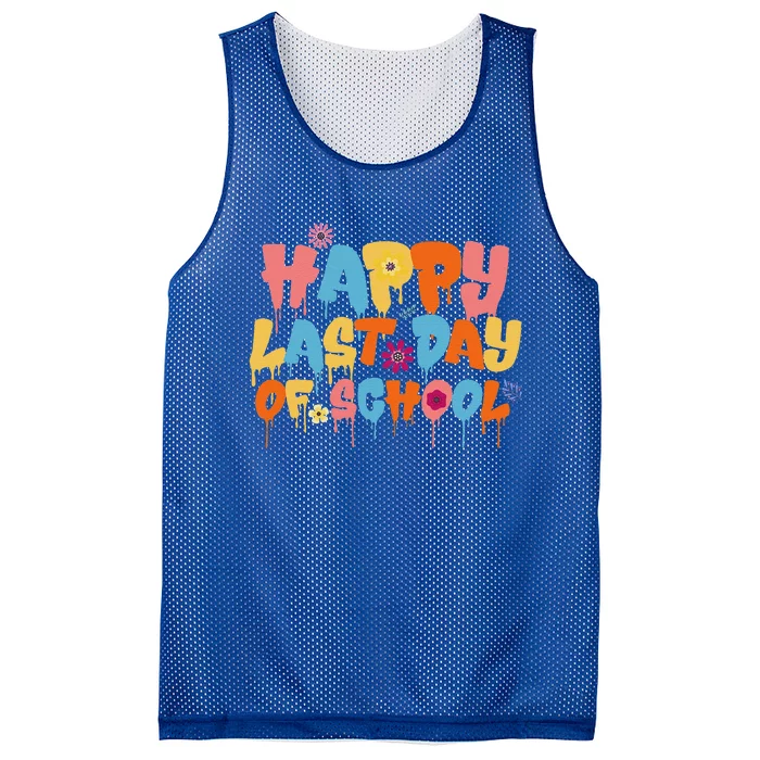 Happy Last Day Of School Teacher Student Graduation Mesh Reversible Basketball Jersey Tank