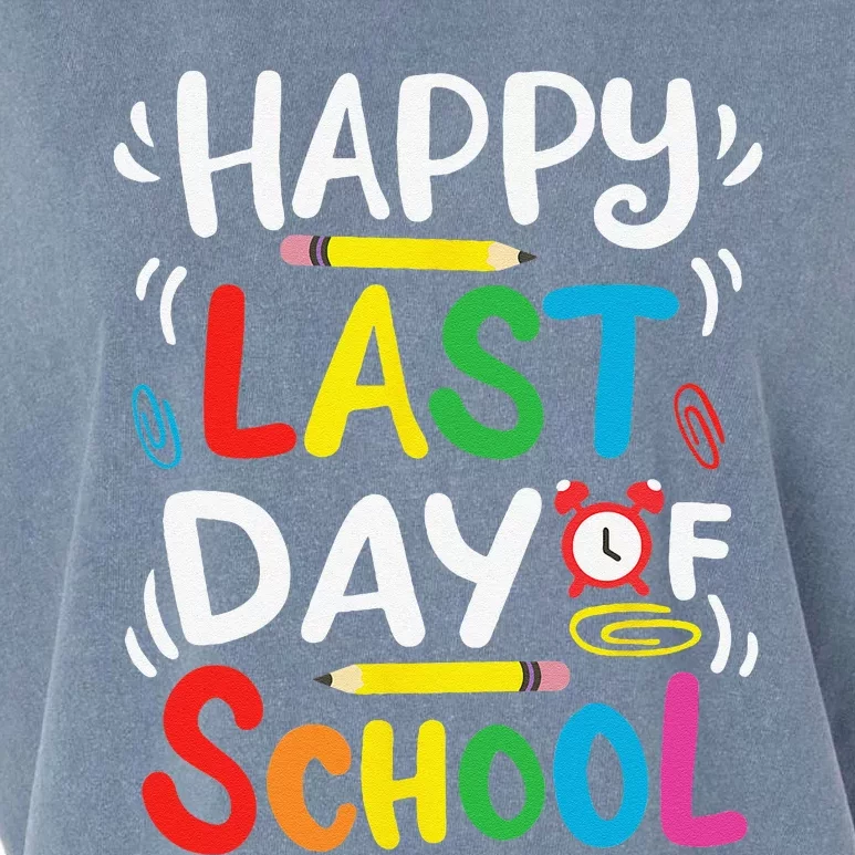 Happy Last Day Of School Teacher Student Graduation Love Garment-Dyed Women's Muscle Tee