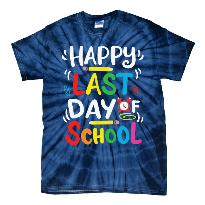 Happy Last Day Of School Teacher Student Graduation Love Tie-Dye T-Shirt