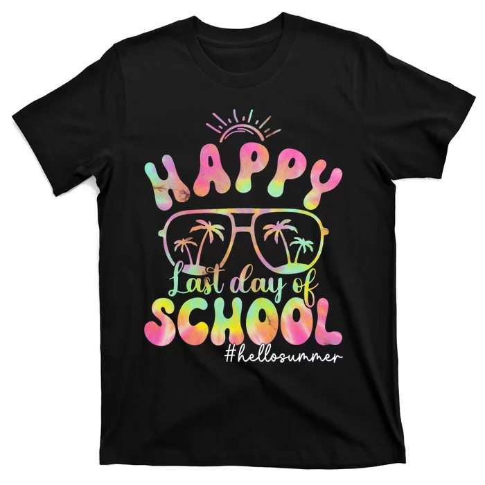 Happy Last Day Of School Hello Summer Students And Teachers Out For Summer T-Shirt