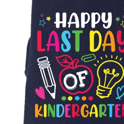 Happy Last Day Of Kindergarten School Funny Teacher Students Doggie 3-End Fleece Hoodie