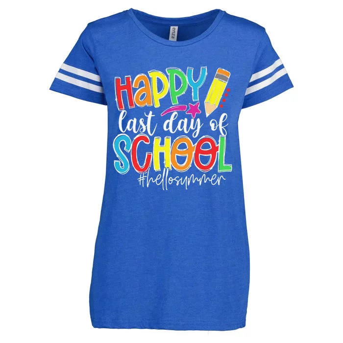 Happy Last Day Of School Teacher Graduation Last Day Enza Ladies Jersey Football T-Shirt