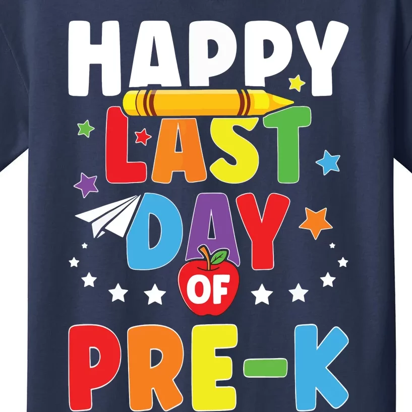 Happy Last Day Of PreK Graduation Teacher Students Kids T-Shirt