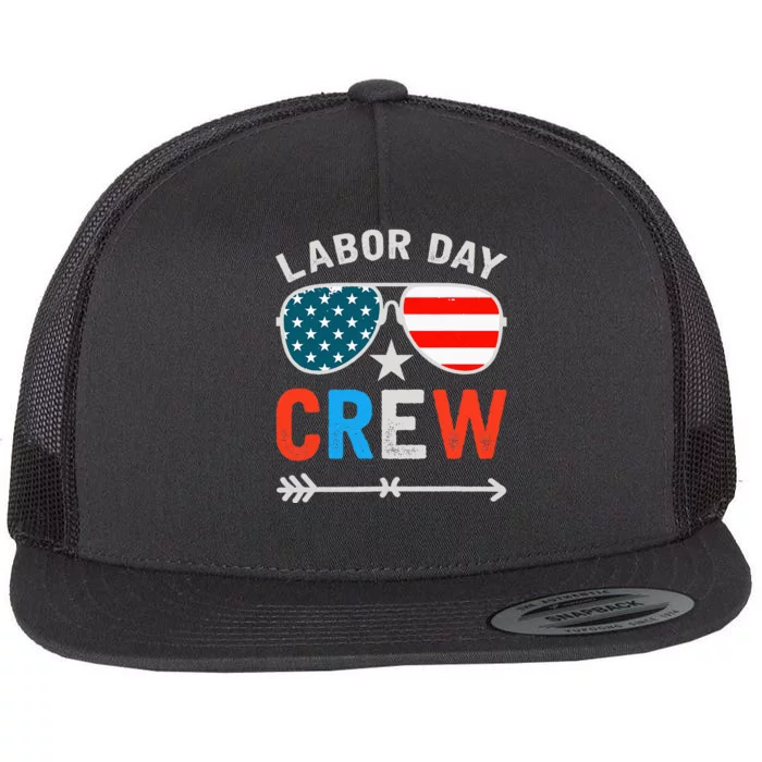 Happy Labor Day Crew Patriot Happy Labor Day Flat Bill Trucker Hat