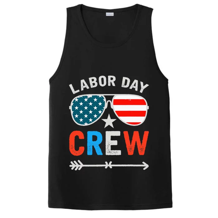 Happy Labor Day Crew Patriot Happy Labor Day Performance Tank