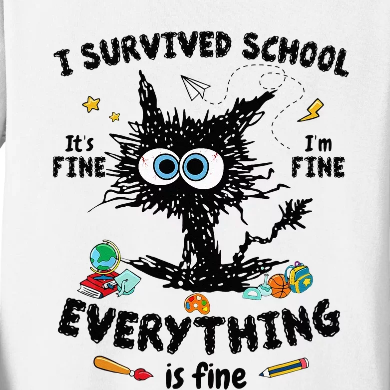 Happy Last Day Of School Teacher Student Graduation Kids Long Sleeve Shirt