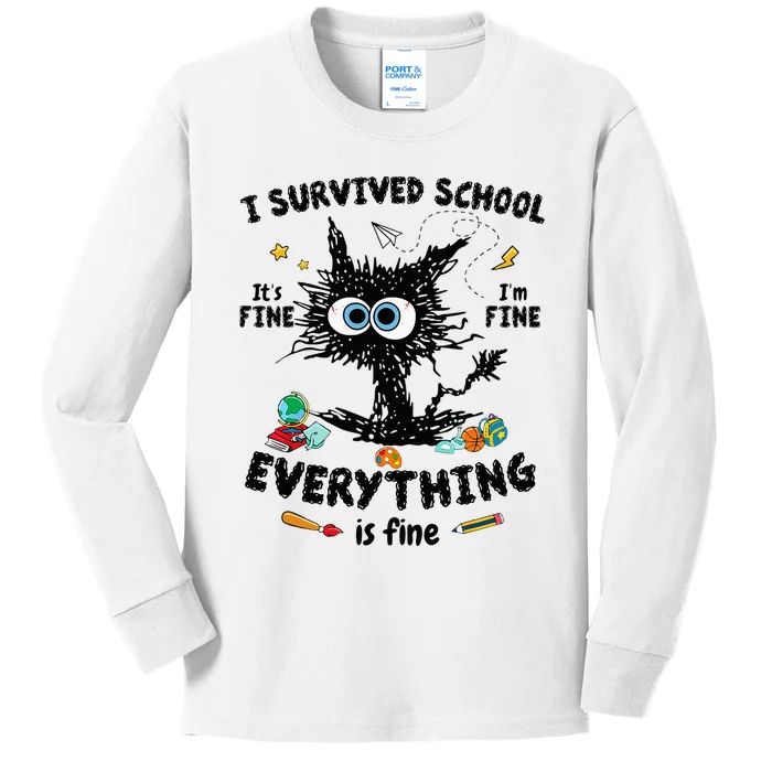 Happy Last Day Of School Teacher Student Graduation Kids Long Sleeve Shirt