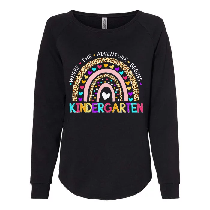 Happy Last Day Of School Teacher Student Graduation Rainbow Love Womens California Wash Sweatshirt