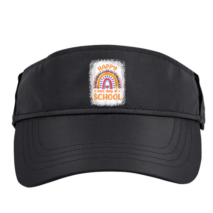 Happy Last Day Of School Rainbow Funny Summer Vacation Adult Drive Performance Visor