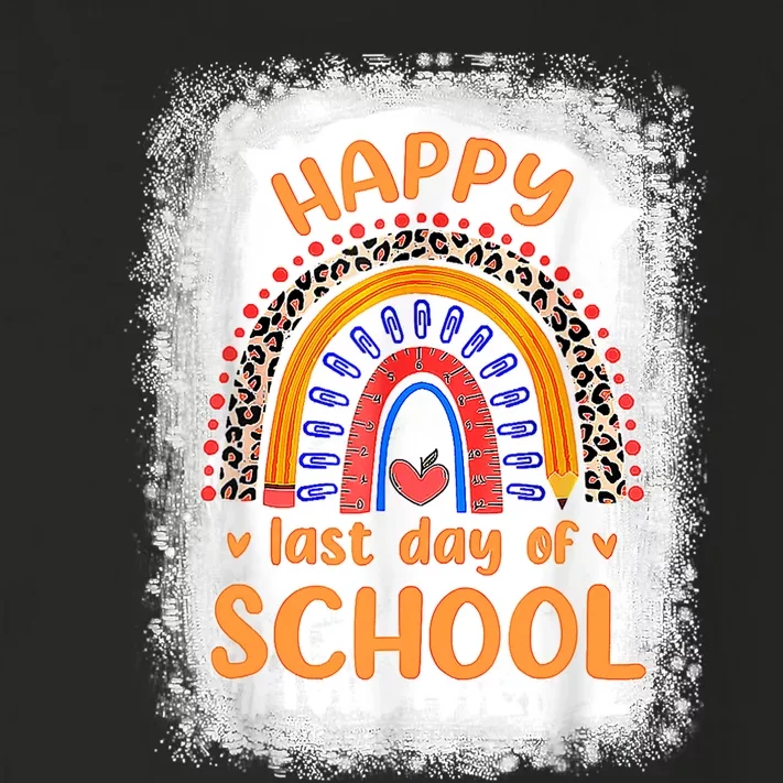 Happy Last Day Of School Rainbow Funny Summer Vacation Toddler Long Sleeve Shirt