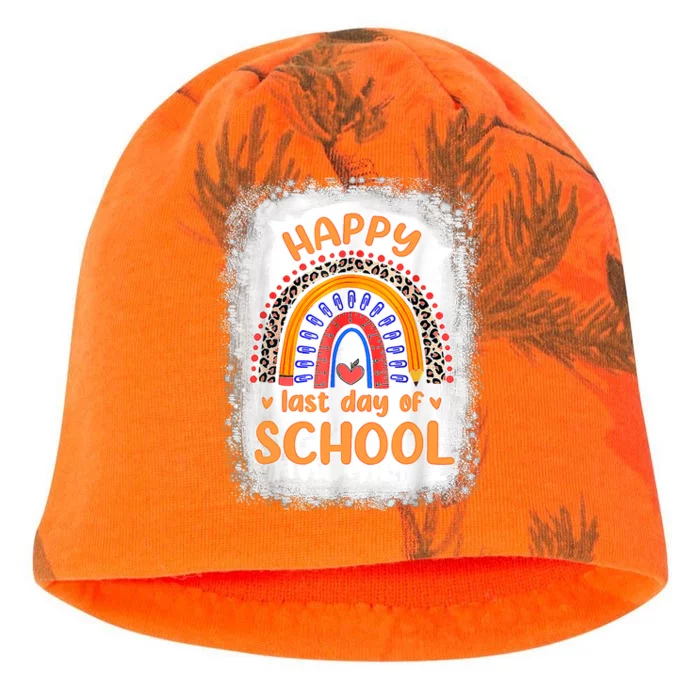 Happy Last Day Of School Rainbow Funny Summer Vacation Kati - Camo Knit Beanie