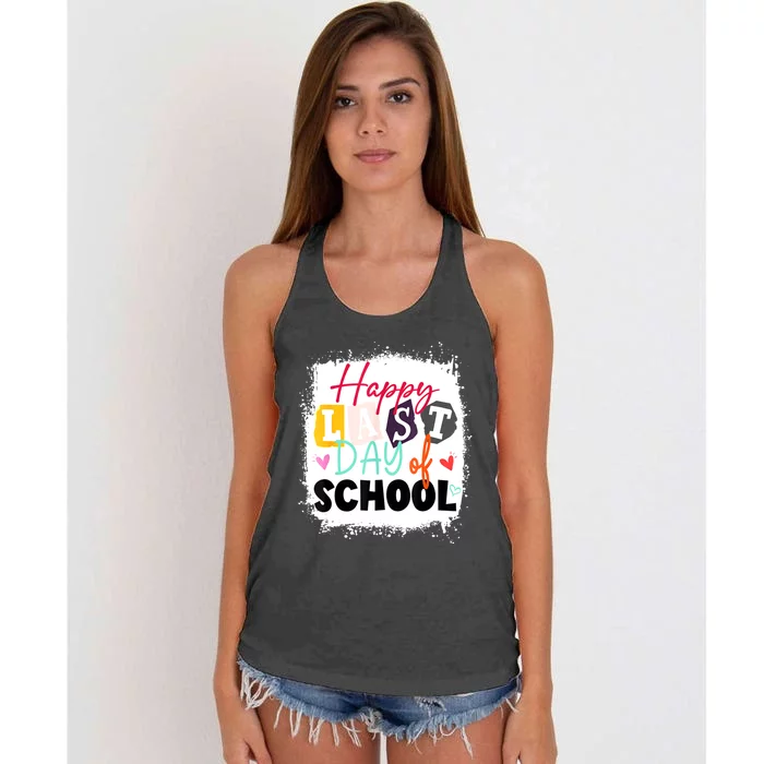 Happy Last Day Of School Teacher & Kids LAST DAY OF SCHOOL Women's Knotted Racerback Tank