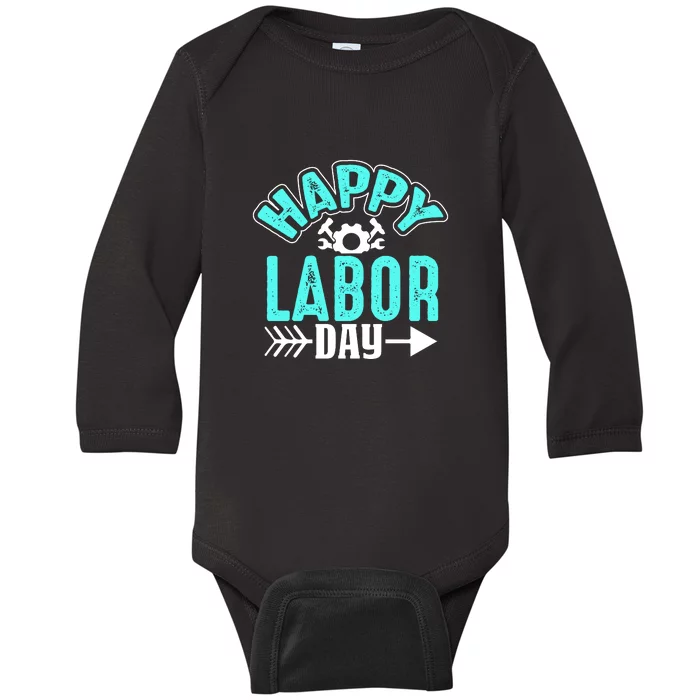 Happy Labor Day Gift Baby Long Sleeve Bodysuit