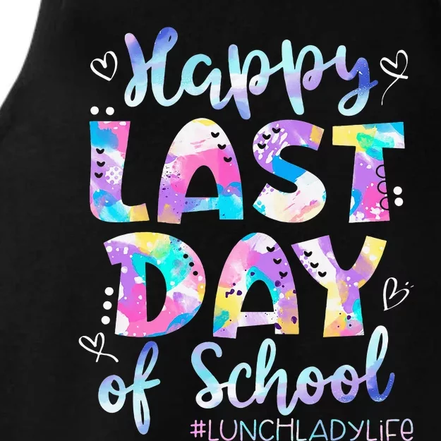 Happy Last Day Of School Lunch Lady Life Summer Ladies Tri-Blend Wicking Tank