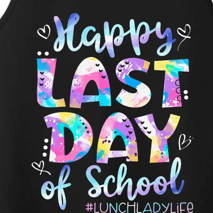 Happy Last Day Of School Lunch Lady Life Summer Performance Tank