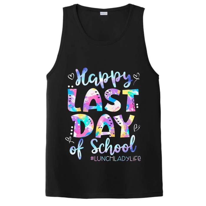 Happy Last Day Of School Lunch Lady Life Summer Performance Tank