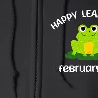 Happy Leap Day Year 2024 February 29th Funny Frog lovers Full Zip Hoodie