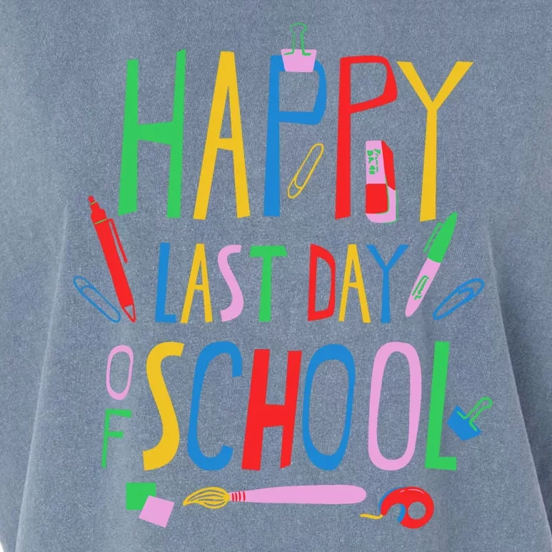 Happy Last Day Of School Teacher School's Out Garment-Dyed Women's Muscle Tee