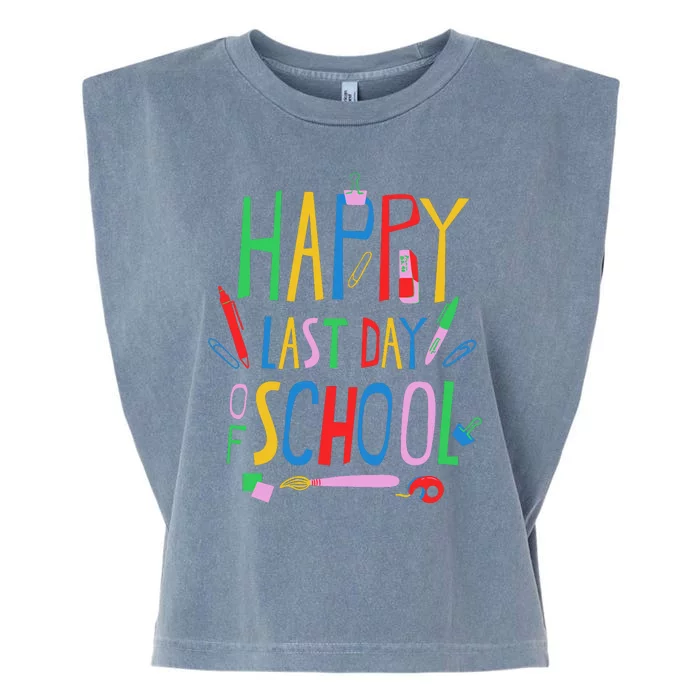 Happy Last Day Of School Teacher School's Out Garment-Dyed Women's Muscle Tee