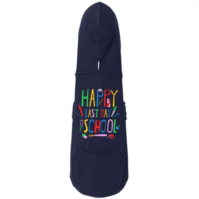 Happy Last Day Of School Teacher School's Out Doggie 3-End Fleece Hoodie