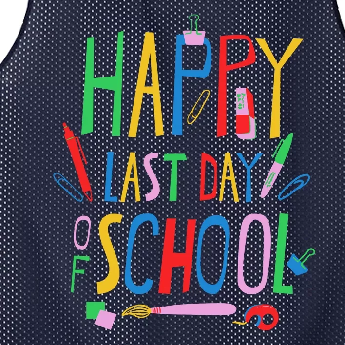 Happy Last Day Of School Teacher School's Out Mesh Reversible Basketball Jersey Tank