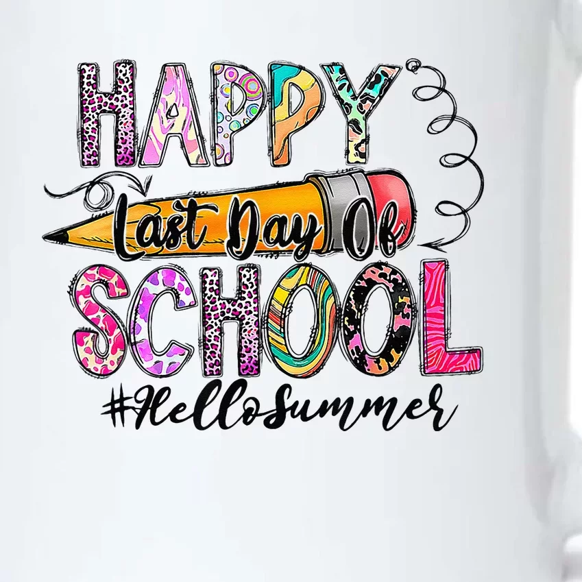 Happy Last Day Of School Hello Summer Teacher Student Black Color Changing Mug