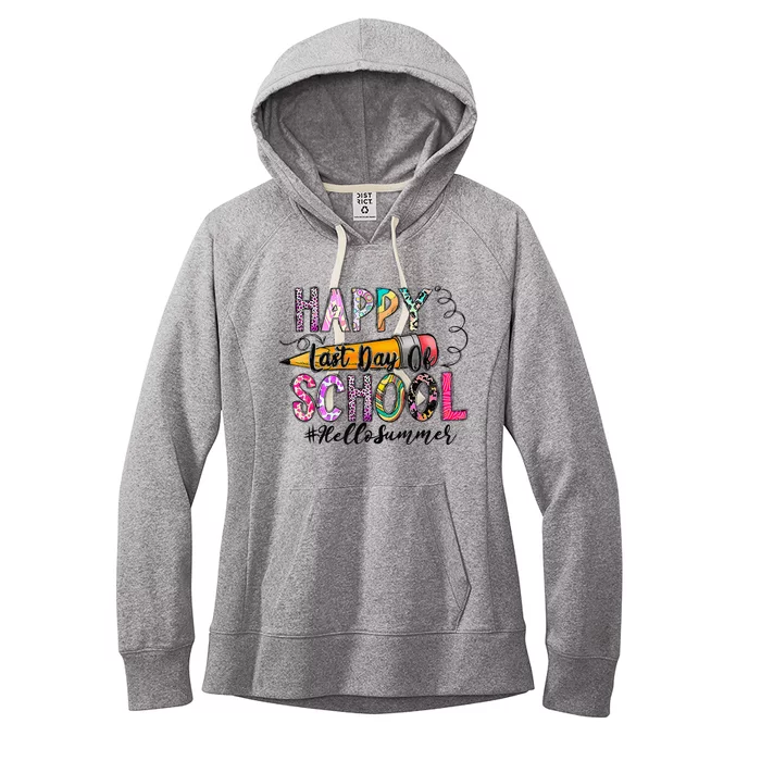 Happy Last Day Of School Hello Summer Teacher Student Women's Fleece Hoodie