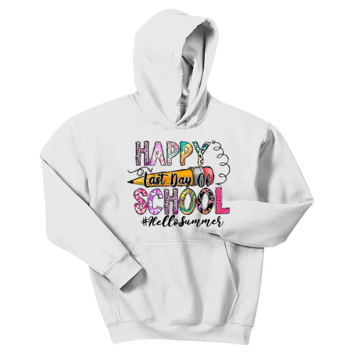 Happy Last Day Of School Hello Summer Teacher Student Kids Hoodie