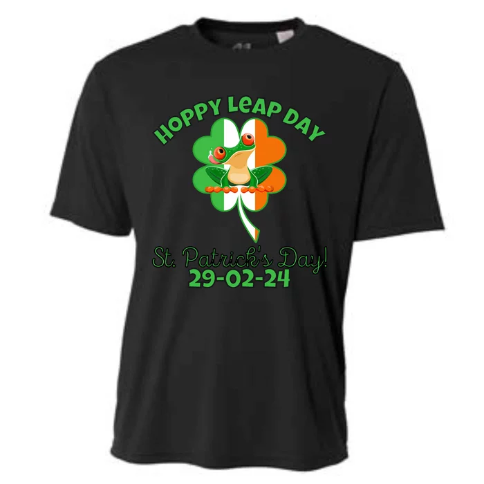 Hoppy Leap Day February 29 Frog St Patricks Day Cooling Performance Crew T-Shirt