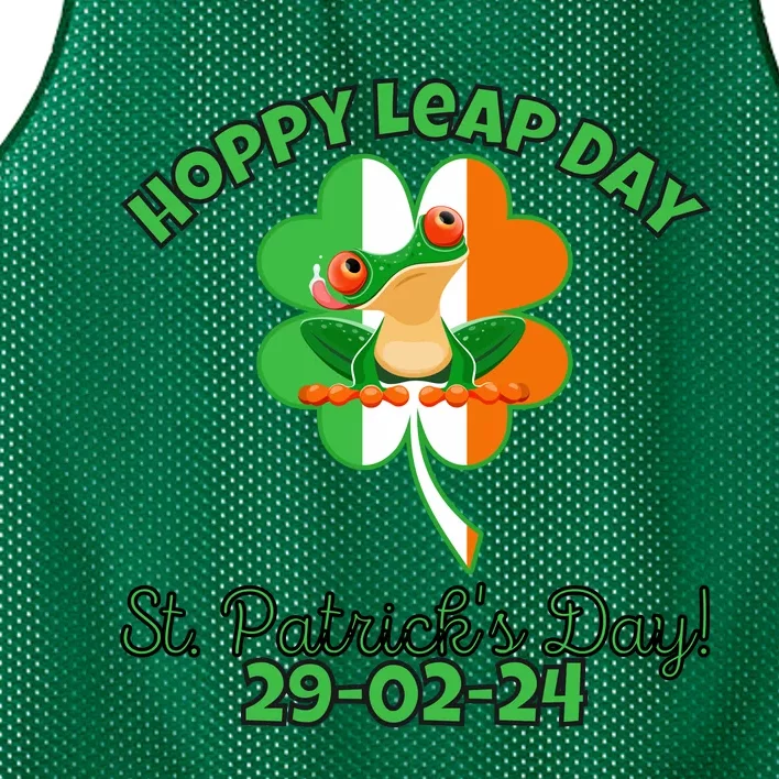 Hoppy Leap Day February 29 Frog St Patricks Day Mesh Reversible Basketball Jersey Tank